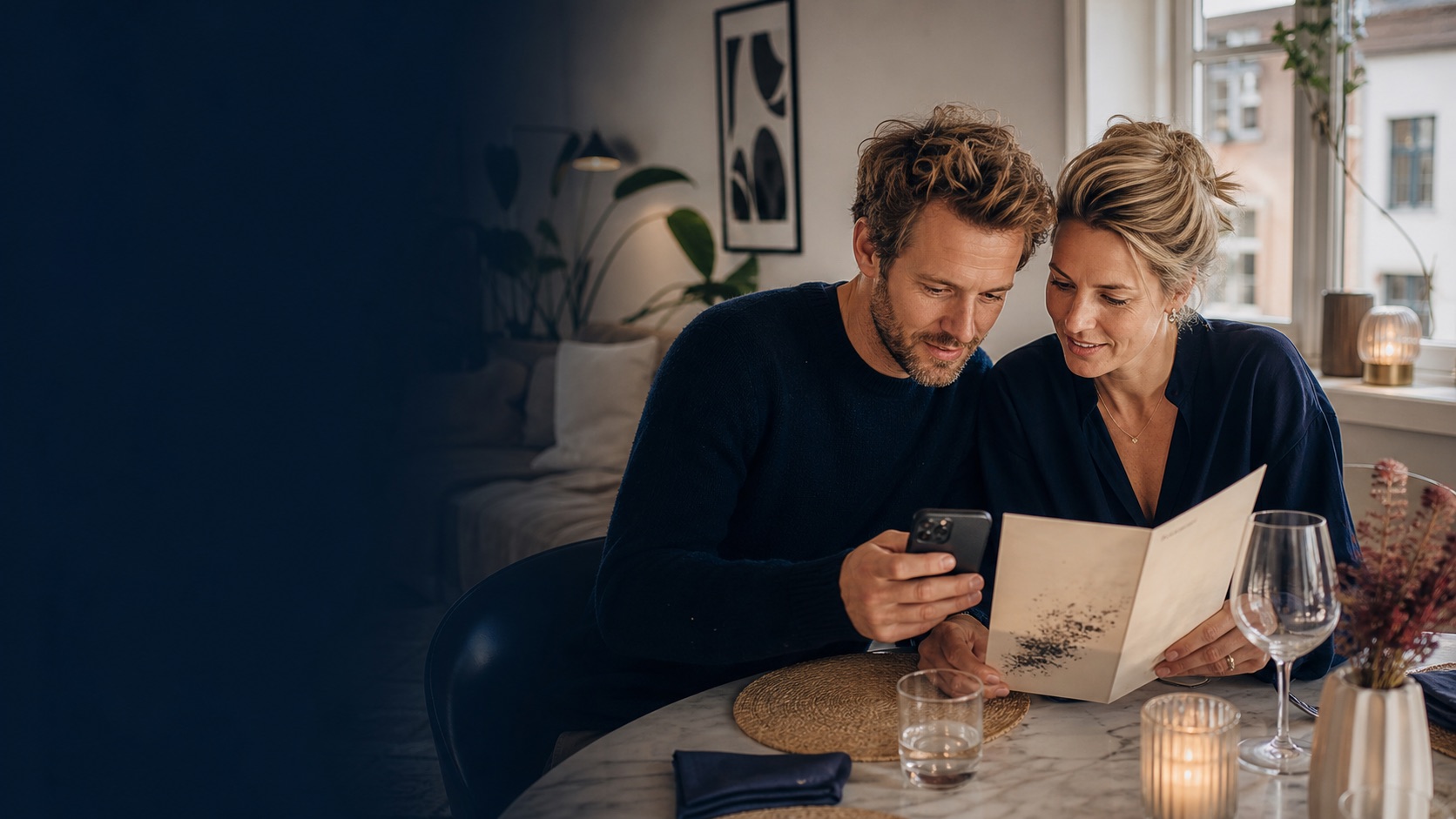 Gæster indsender et bordønske og oplyser allergener via restaurantens hjemmeside